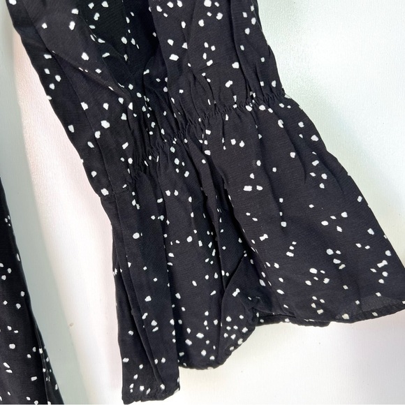 & Other Stories Frilled Ruffle Midi Dress Black White Size 2 - Picture 7 of 11